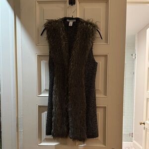 White House Black Market Gray Knit Vest